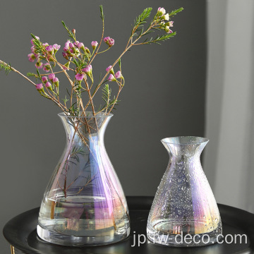 モダンなスタイルのガラス透明花瓶